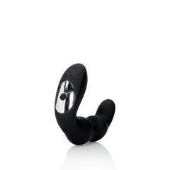 Bent Vibrating Prostate Massager with Remote Control - Black-thumb-3