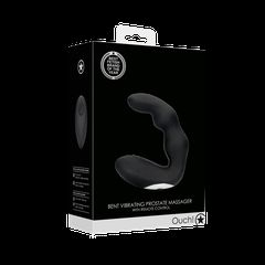 Bent Vibrating Prostate Massager with Remote Control - Black-thumb-6