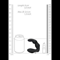 Bent Vibrating Prostate Massager with Remote Control - Black
