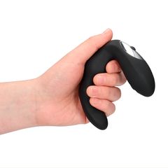 Bent Vibrating Prostate Massager with Remote Control - Black-thumb-7