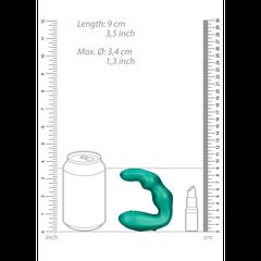 Bent Vibrating Prostate Massager with Remote Control - Metallic Πράσινο
