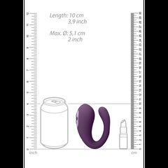 Yoko - Triple Action Vibrator Dual Prongs with Clitoral Pulse Wave Purple