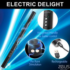 XR Brands Zeus E-Stim Baton - Black-thumb-3