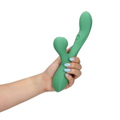 Pulse Wave and Tongue Flickering Rabbit Vibrator - Blue Grass