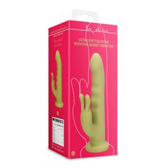 Ultra Soft Silicone Rotating Rabbit Vibrator - Spring Sage-thumb-5