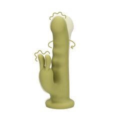Ultra Soft Silicone Rotating Rabbit Vibrator - Spring Sage-thumb-8