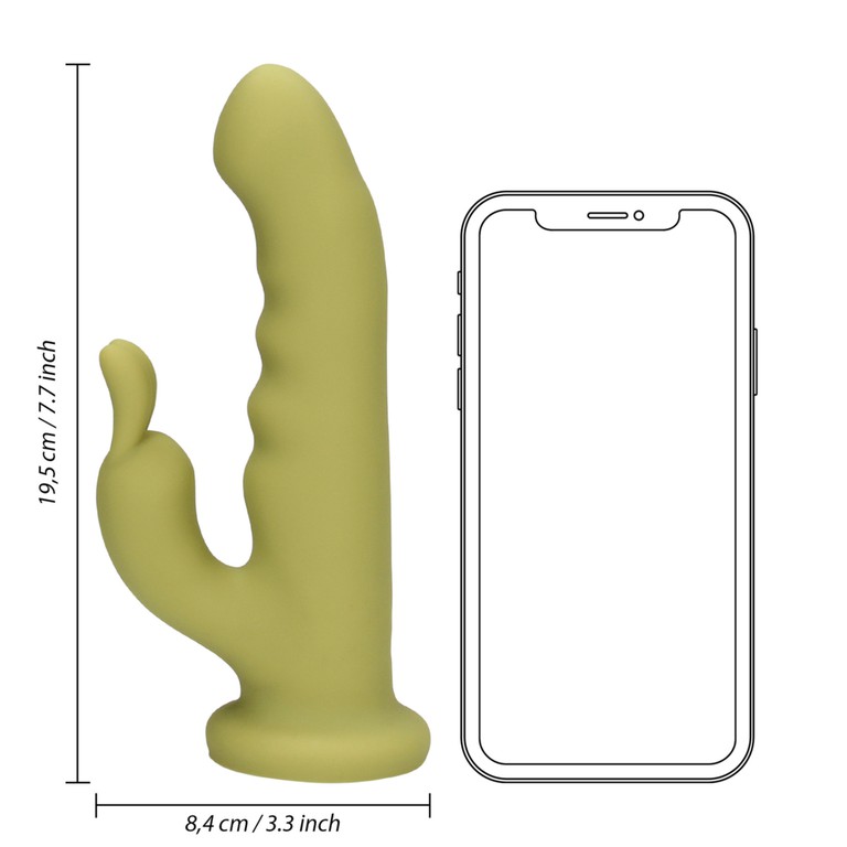 Ultra Soft Silicone Rotating Rabbit Vibrator - Spring Sage