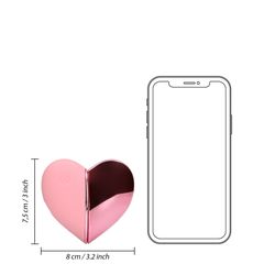 Tapping Heart Vibrator - Pink Arabesque-thumb-11