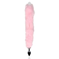 Light-up Fox Tail with Metal Butt Plug - Pink-thumb-10