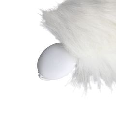 Light-up Fox Tail with Metal Butt Plug - White-thumb-5