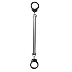 Ouch Spreader Bar with Hand or Ankle Cuffs - Silver-thumb-3