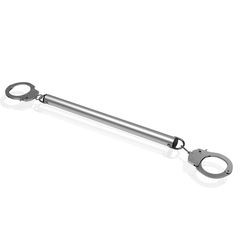 Ouch Spreader Bar with Hand or Ankle Cuffs - Silver-thumb-5