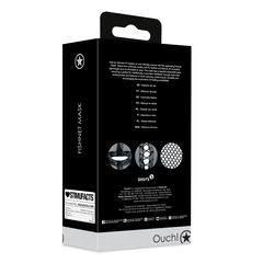 Ouch Fishnet Mask - Black-thumb-6