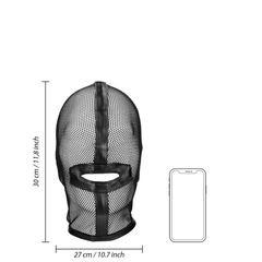 Ouch Fishnet Mask - Black-thumb-5