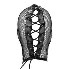 Ouch Fishnet Mask - Black-thumb-8