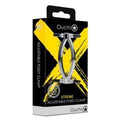 Ouch Adjustable Pussy Clamp - Silver-thumb-4
