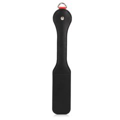 Ouch Hearts Paddle with Metal Anal Plug - Black-thumb-7