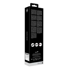 Ouch Hearts Paddle with Metal Anal Plug - Black