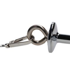 Ouch Hearts Paddle with Metal Anal Plug - Black-thumb-11