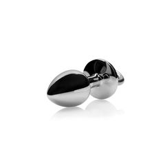 Ouch Hearts Paddle with Metal Anal Plug - Black-thumb-9