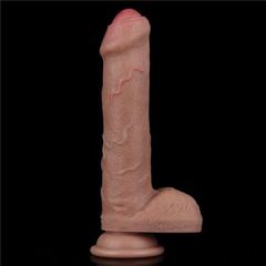 Realistic Dildo Nature Cock Double Density Silicone Brown