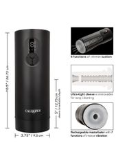 CalExotics Bionic Sucking and Vibrating Masturbator - Black-thumb-5