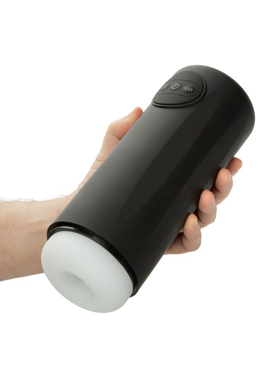 CalExotics Optimum Power Vibrating and Thrusting Stroker - Black