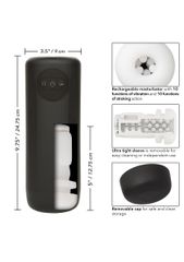 CalExotics Optimum Power Vibrating and Thrusting Stroker - Black-thumb-2