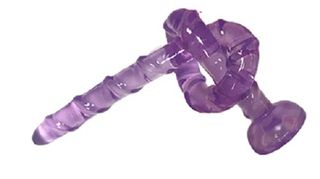 Dildo Anal cu Ventuza Spirala Purple 47 cm