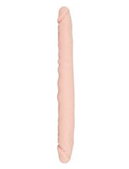 Double Dildo Real Slim, Silicone, Flesh, 30 cm