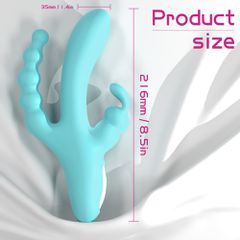Flirt Vibrator 9 Vibration Modes Silicone USB Green-thumb-1