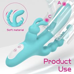 Flirt Vibrator 9 Vibration Modes Silicone USB Green-thumb-4
