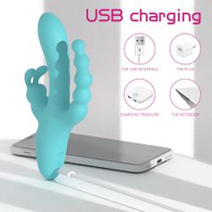 Flirt Vibrator 9 Vibration Modes Silicone USB Green