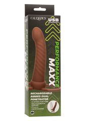 CalExotics Performance Maxx Rechargeable Ribbed Dual Penetrator Brown-thumb-4