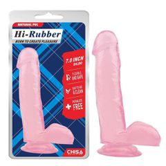 Realistic Dildo Rubber Pink-thumb-2