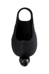 EROTIST Scrotum cover with an erection ring and vibration Attraction silicone black