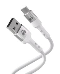 POWERTECH καλώδιο USB-C σε USB PTR-0162, σιλικόνης, 60W, 480Mbps, 1m, λευκό