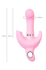 JOS Vibrator with clitoral stimulator JOS Twistme silicone pink