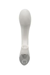 TITANZ 8" SILICONE RECHARGEABLE VIBRATOR IN IVORY WHITE