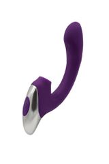 TITANZ 8" SILICONE RECHARGEABLE VIBRATOR IN IVORY PUPLE