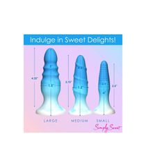 SET 3 X BLUE SILICONE PLUGS-thumb-1