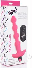 Vibrating Silicone Anal Beads & Remote Control - Pink-thumb-1