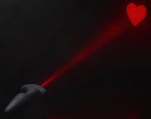 Laser Heart Medium Anal Plug w/ Remote Control-thumb-2