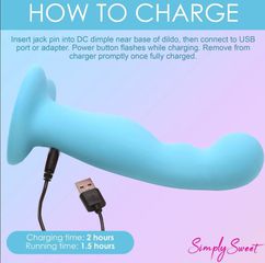 SIMPLY SILICONE VIBRATOR WITH BLUE CONTROL-thumb-3