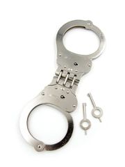 Mister B HandCuffs Hinged Steel-thumb-1