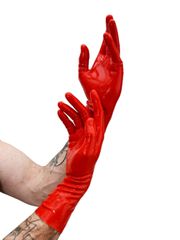 Mister B Premium Rubber Short Gloves Red