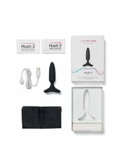 Hush 2 - App-controlled Vibrating Butt Plug - 3,8 cm - Black Bluetooth