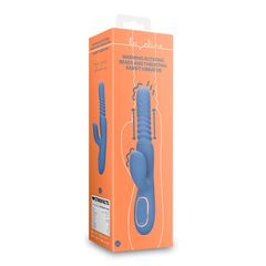 Warming Rotating Beads and Thrusting Rabbit Vibrator - Blue Nova-thumb-11