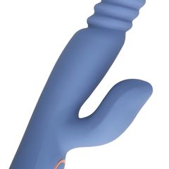 Warming Rotating Beads and Thrusting Rabbit Vibrator - Blue Nova-thumb-3