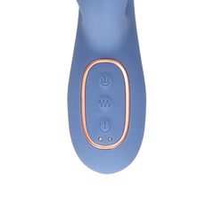 Warming Rotating Beads and Thrusting Rabbit Vibrator - Blue Nova-thumb-4